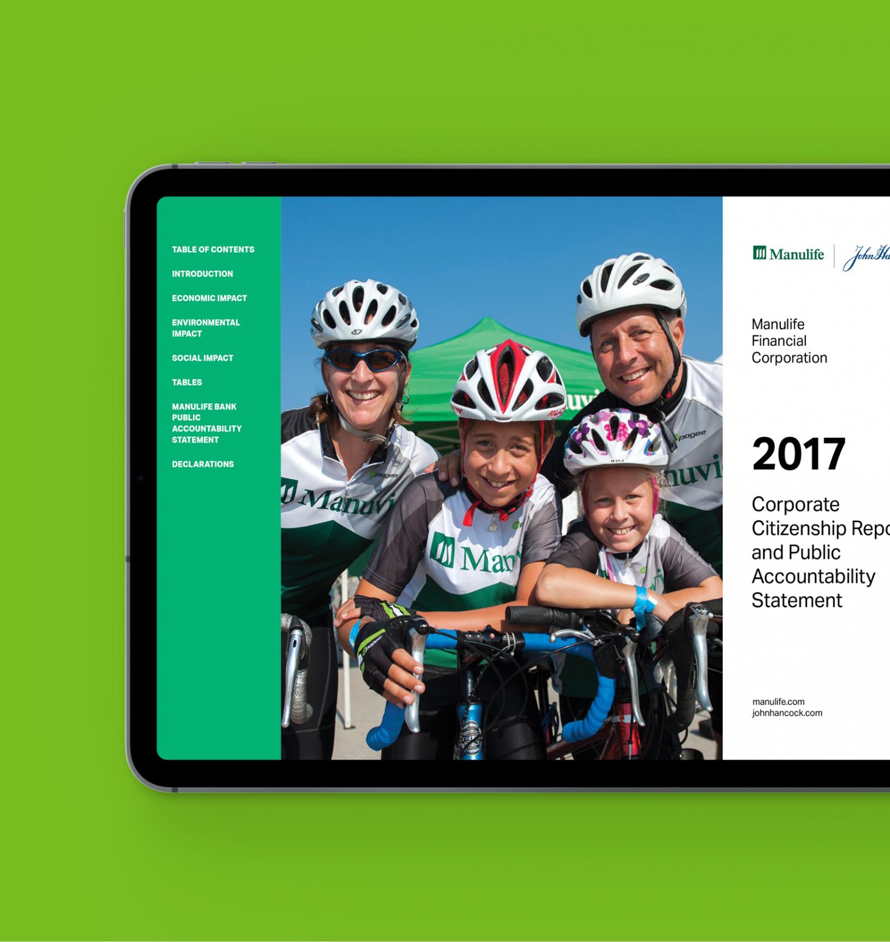 Manulife Sustainability Report and Public Accountability Statement